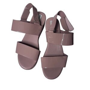 Steve Madden Robo 7.5 platform wedge sandal blush pink nude